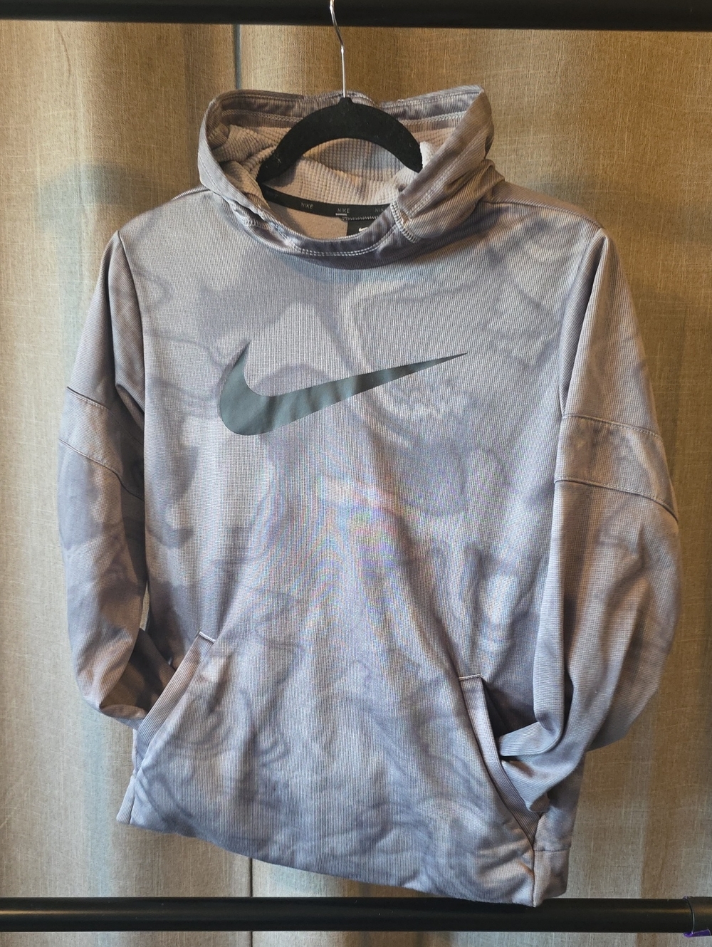 Nike Therma-FIT Camo Training Pullover Hoodie Gray Youth XL